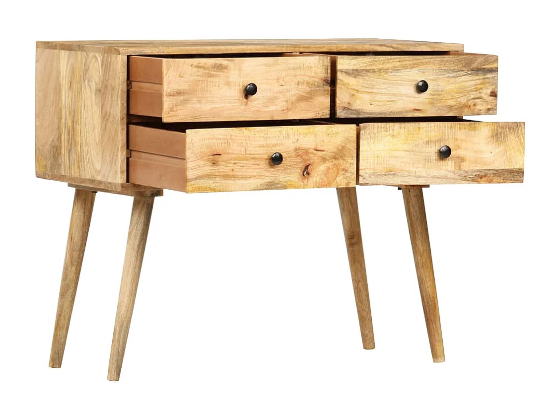 Aparador buffet cômoda armário organizador cozinha sala sala 85 x 40 x 71 cm madeira de mangueira maciça marrom 02_0029662