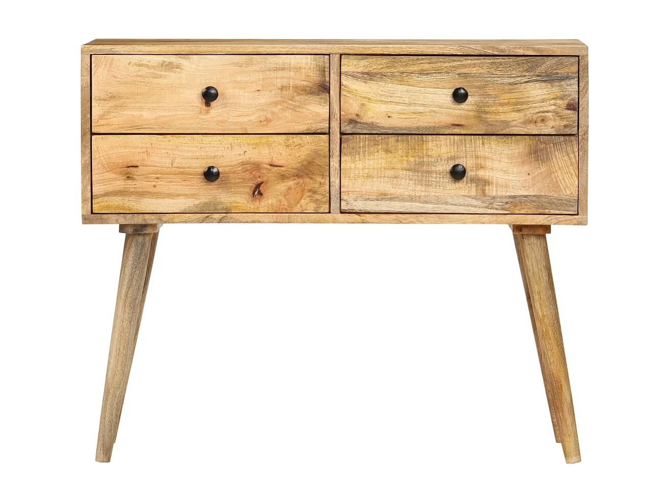 Aparador buffet cômoda armário organizador cozinha sala sala 85 x 40 x 71 cm madeira de mangueira maciça marrom 02_0029662