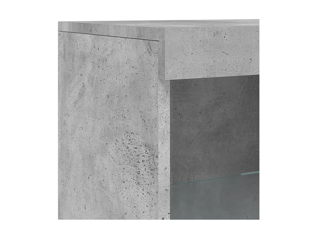 Credenza buffet cassettiera mobile contenitore organizer cucina soggiorno soggiorno con luci a LED 41 x 37 x 100 cm grigio 02_0029997