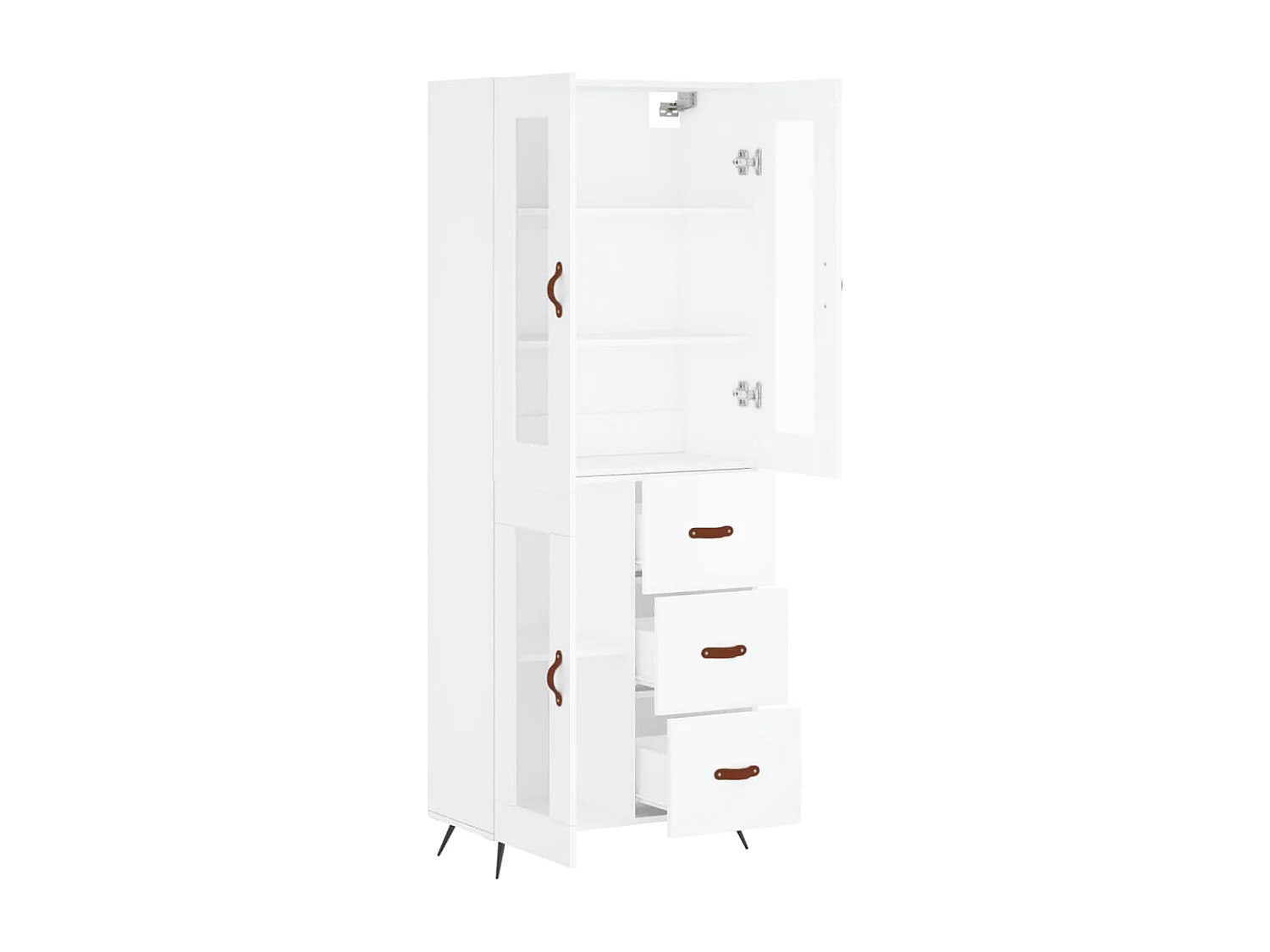 bahut commode armoire bois blanche 69.5 x 34 x 180 cm 02_0032747