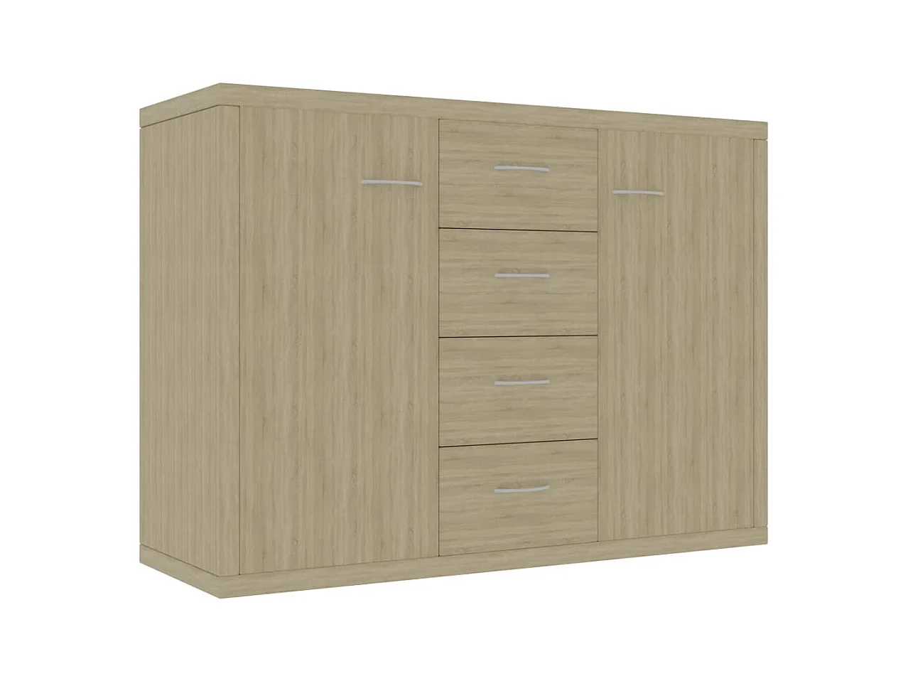 Credenza buffet cassettiera mobile contenitore organizer cucina soggiorno soggiorno Sonoma 88 x 30 x 65 cm derivati ​​del legno marrone 02_0031725