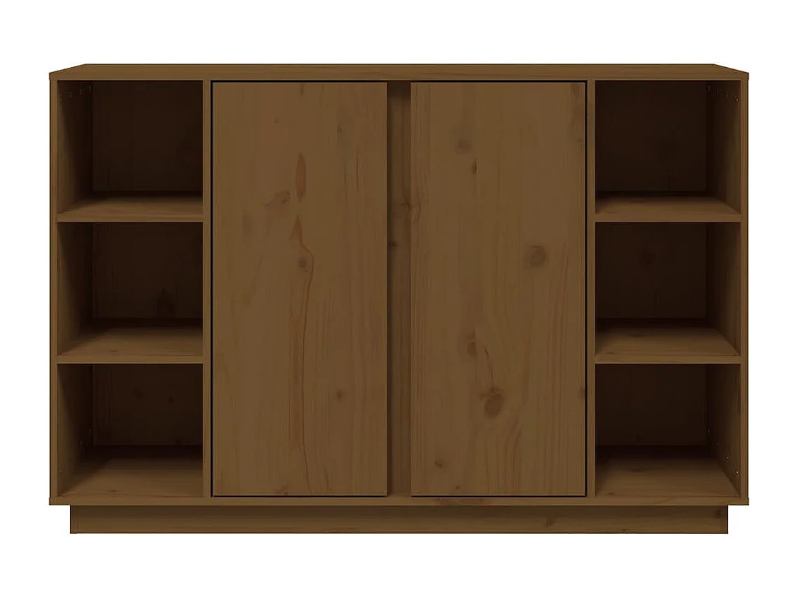 Aparador buffet cómoda armario mueble organizador cocina salón salón 120 x 35 x 80 cm madera maciza de pino marrón 02_0035737