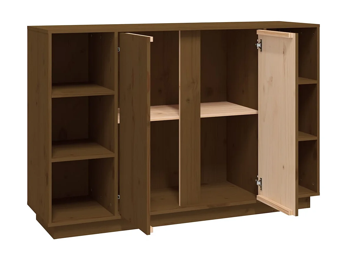 Aparador buffet cómoda armario mueble organizador cocina salón salón 120 x 35 x 80 cm madera maciza de pino marrón 02_0035737