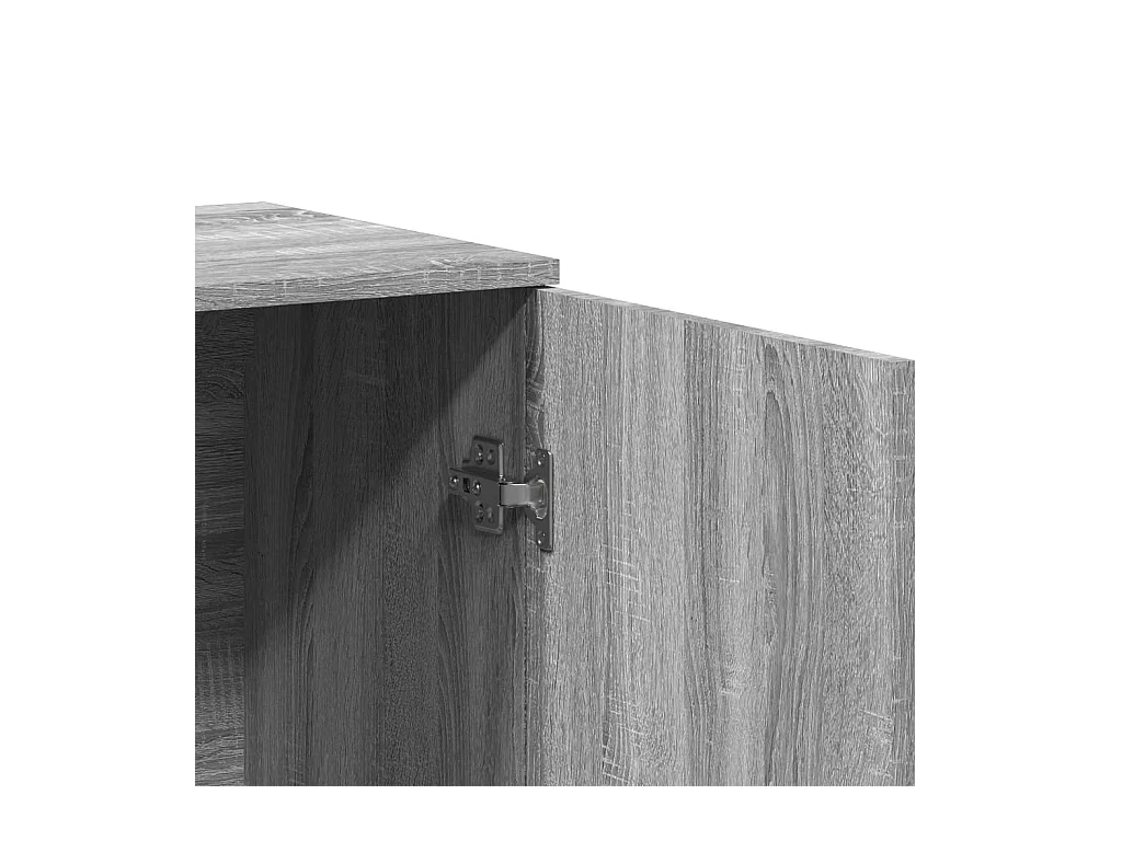 Aparador aparador cómoda armario unidad de almacenamiento organizador cocina salón salón Sonoma 79 x 38 x 80 cm madera contrachapada gris 02_0036527