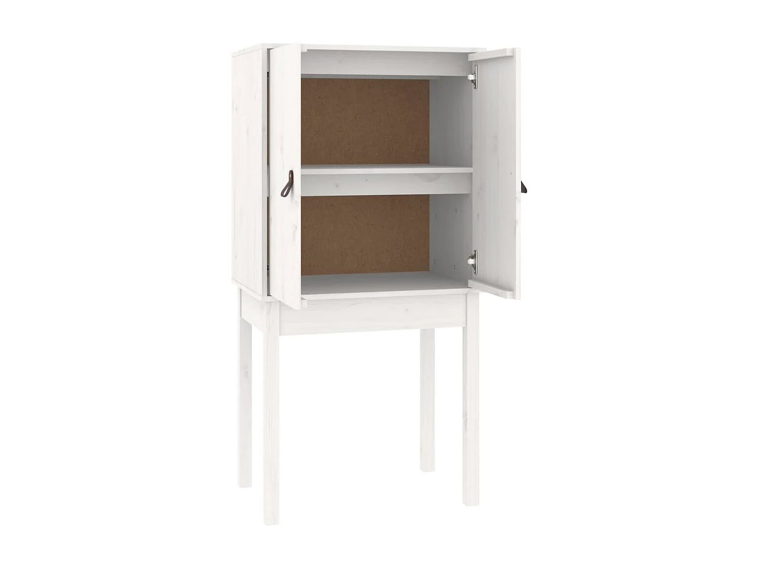 Aparador buffet cómoda armario mueble organizador cocina salón salón alto 60 x 40 x 120 cm madera maciza de pino blanco 02_0032474