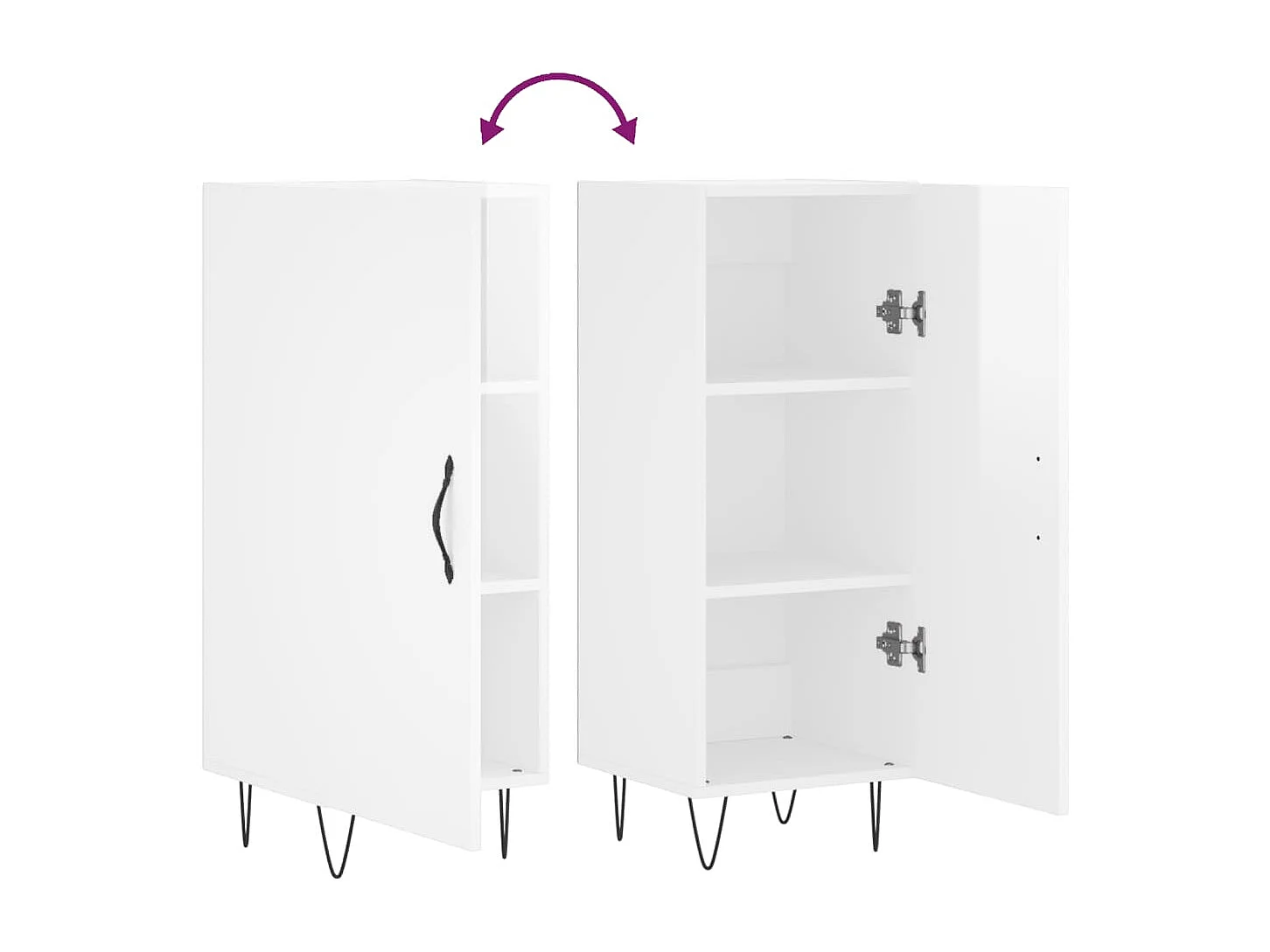 bahut commode armoire bois blanche 34.5 x 34 x 90 cm 02_0030590