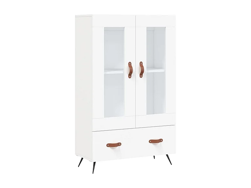Aparador buffet cómoda armario mueble organizador cocina salón salón alto 69,5 x 31 x 115 cm madera contrachapada blanco 02_0032511