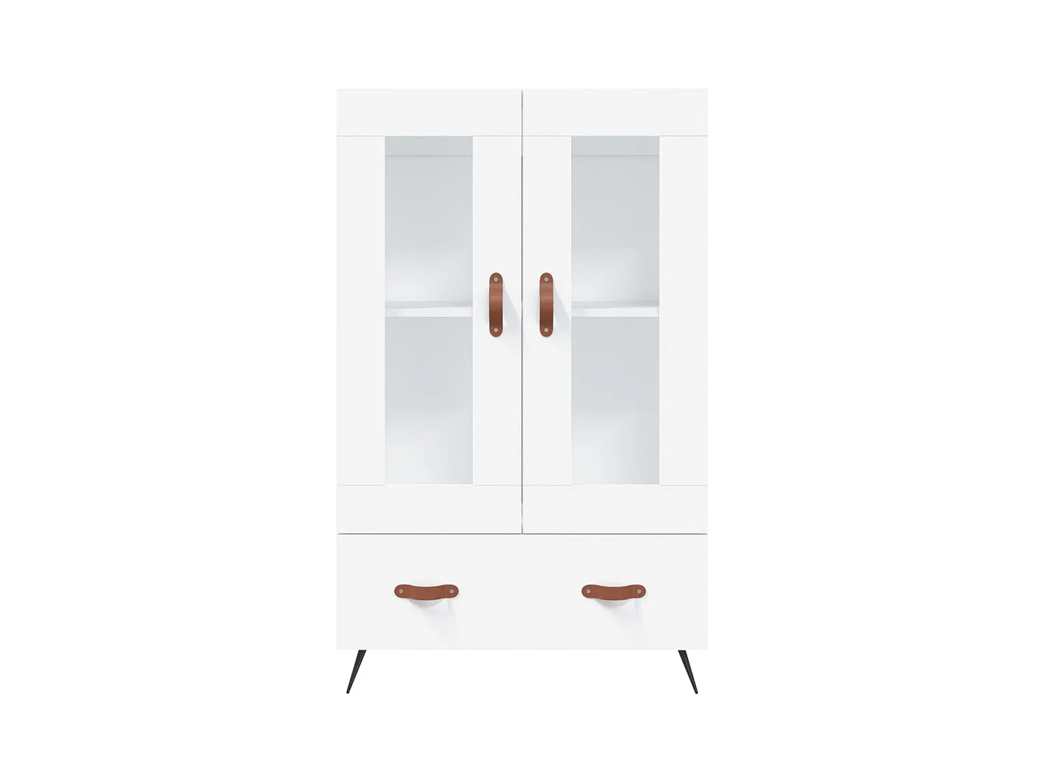 Aparador buffet cómoda armario mueble organizador cocina salón salón alto 69,5 x 31 x 115 cm madera contrachapada blanco 02_0032511