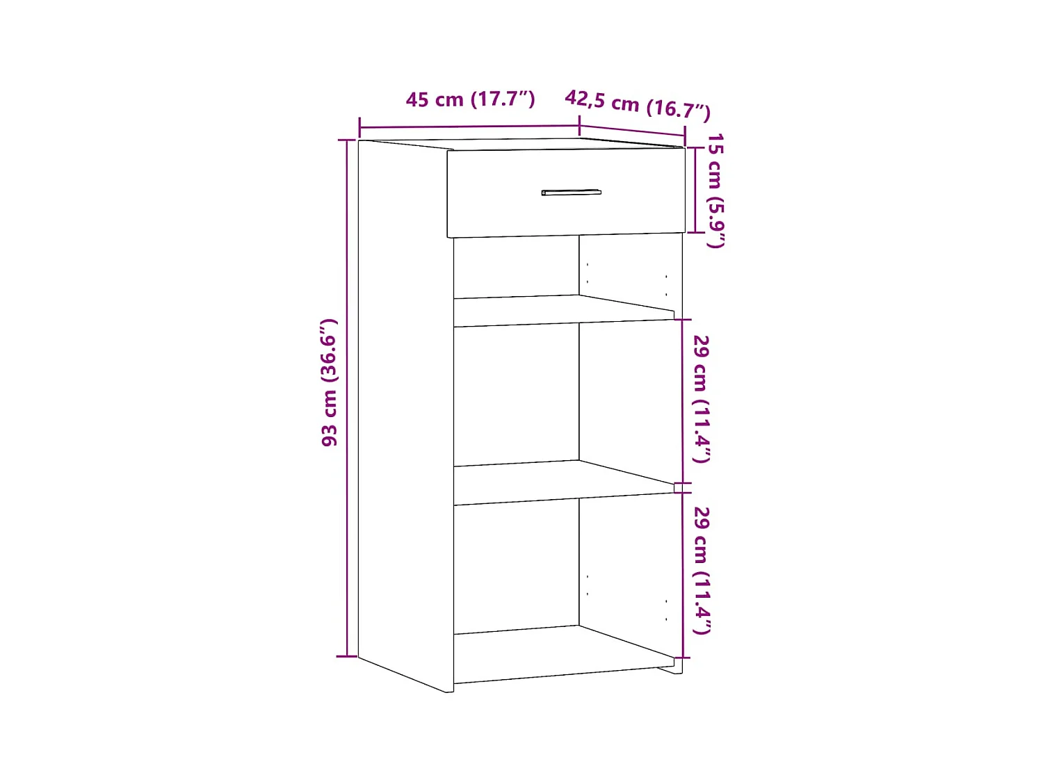 bahut commode armoire bois marron 45 x 42.5 x 93 cm 02_0036368