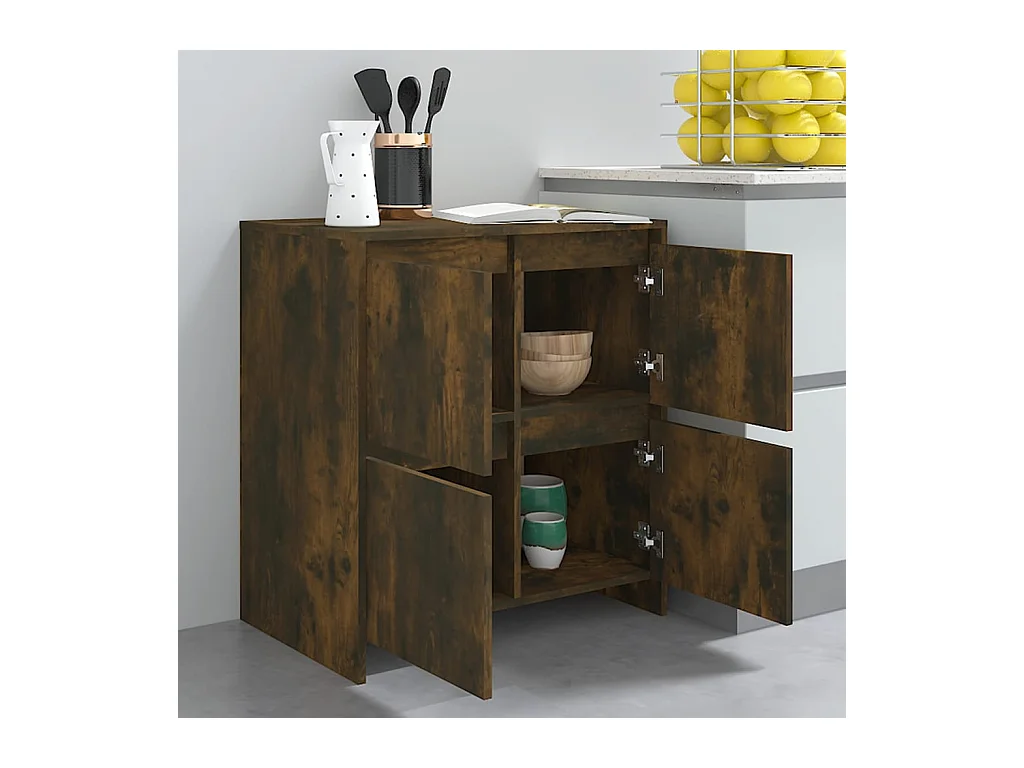 Credenza buffet cassettiera mobile contenitore organizer cucina soggiorno soggiorno 70 x 41 x 75 cm derivati ​​del legno marrone 02_0031095