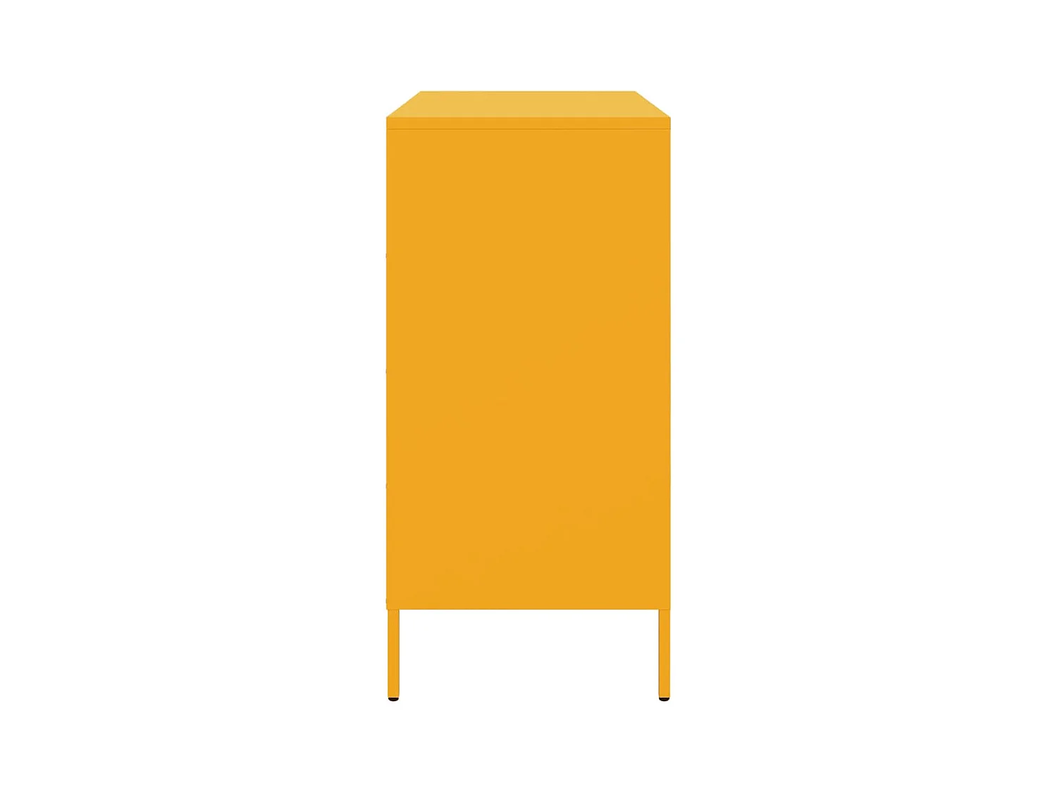 Credenza buffet cassettiera mobile contenitore organizer cucina soggiorno soggiorno giallo senape 68 x 39 x 79 cm acciaio Giallo 02_0035708