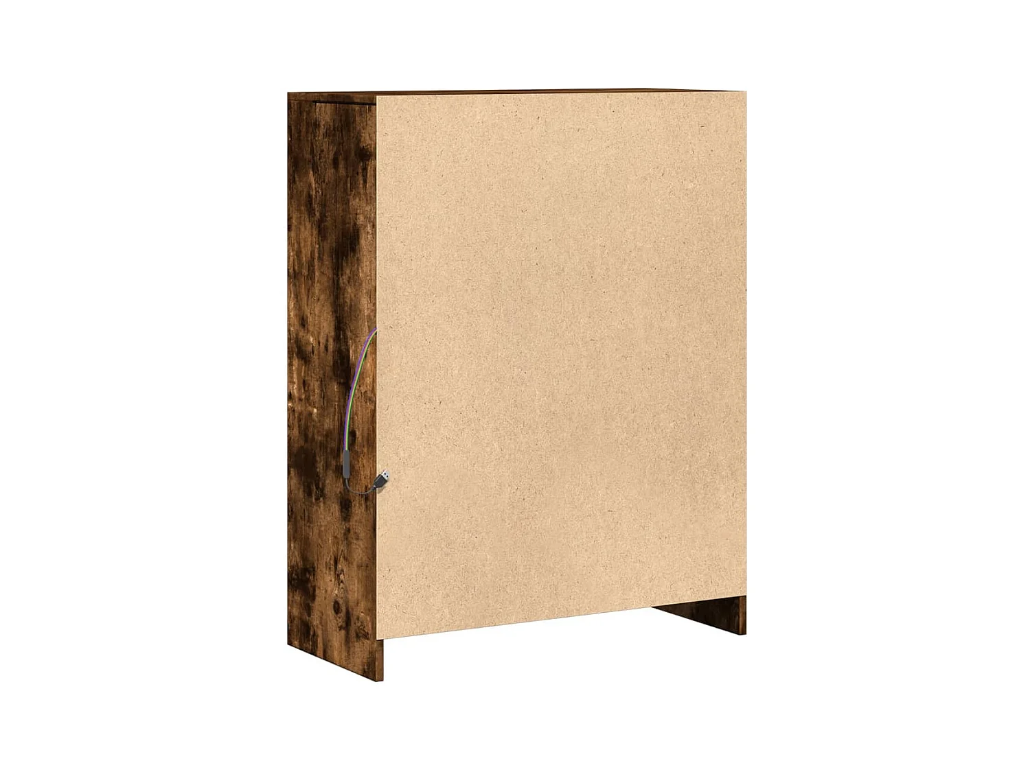 Aparador cómoda cómoda armario mueble organizador cocina salón salón con LED 77 x 34 x 100 cm madera contrachapada marrón 02_0029783