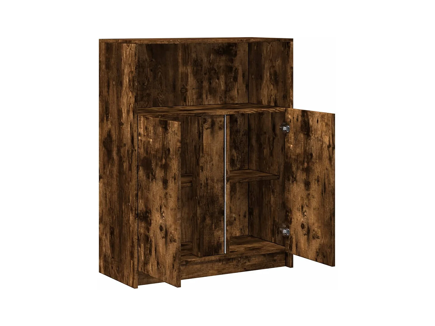 Aparador cómoda cómoda armario mueble organizador cocina salón salón con LED 77 x 34 x 100 cm madera contrachapada marrón 02_0029783