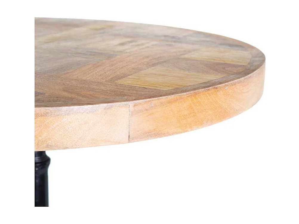 Table haute ronde Bois/Métal scuplté - SALY