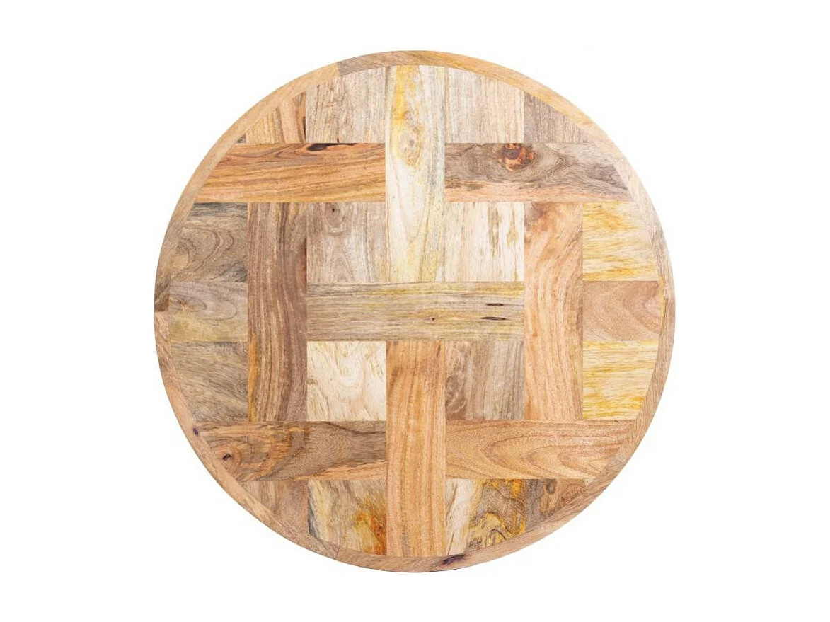 Table haute ronde Bois/Métal scuplté - SALY