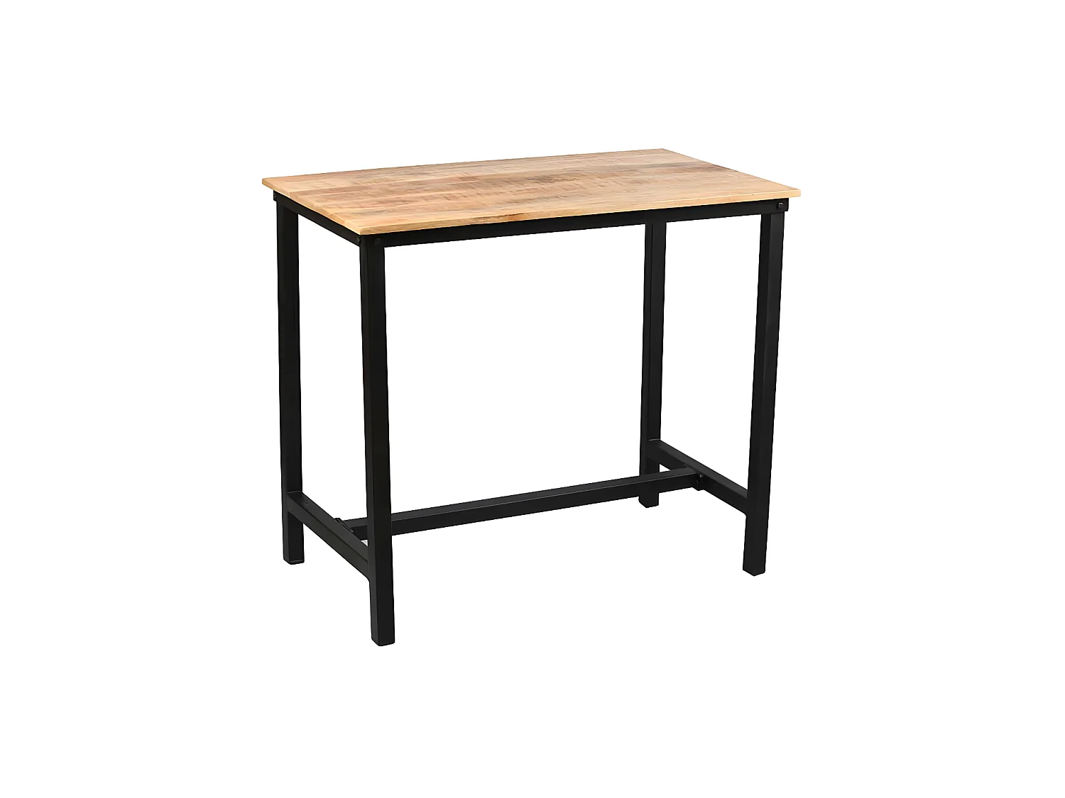 Table mange-debout Acier noir/Bois massif - CHALERSTON