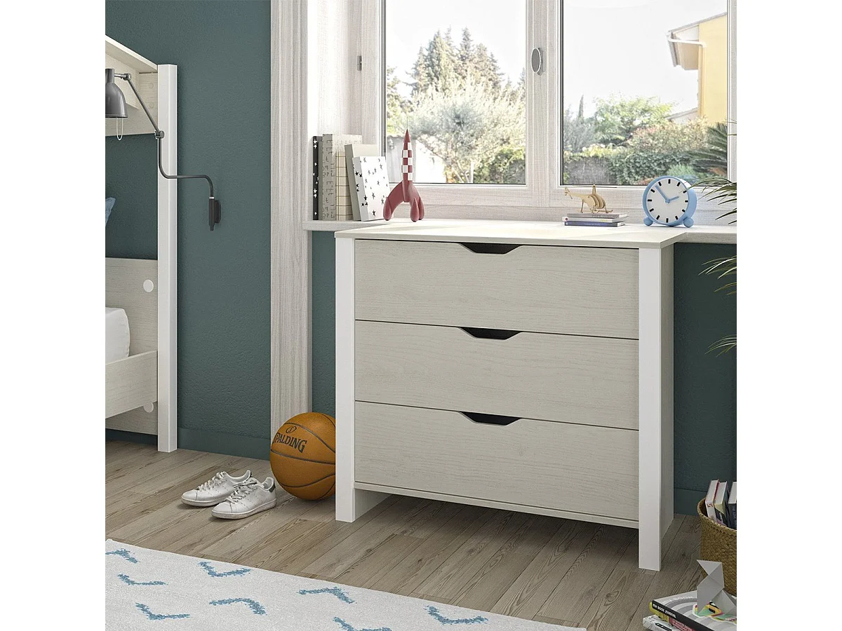 Komoda 3-szufladowa Nairobi - szer. 88 x wys. 80 x gł. 43 cm