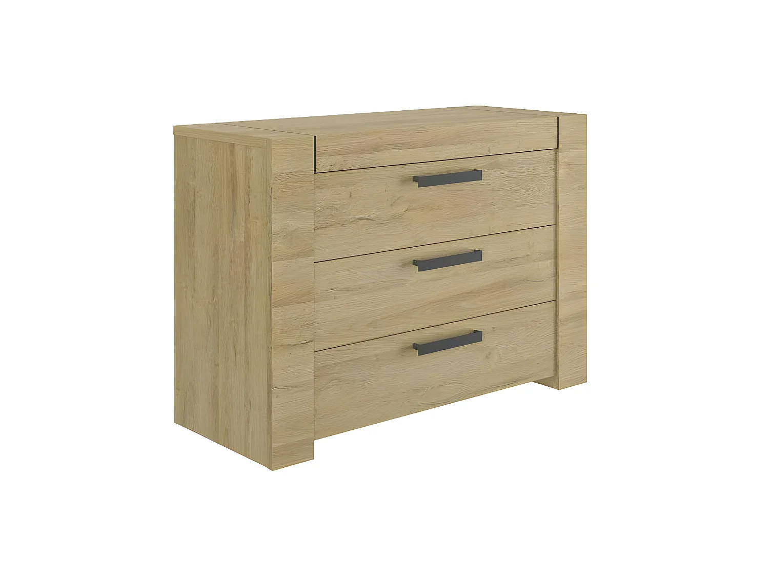 Commode 3 tiroirs Chêne blond - MARCELLINO