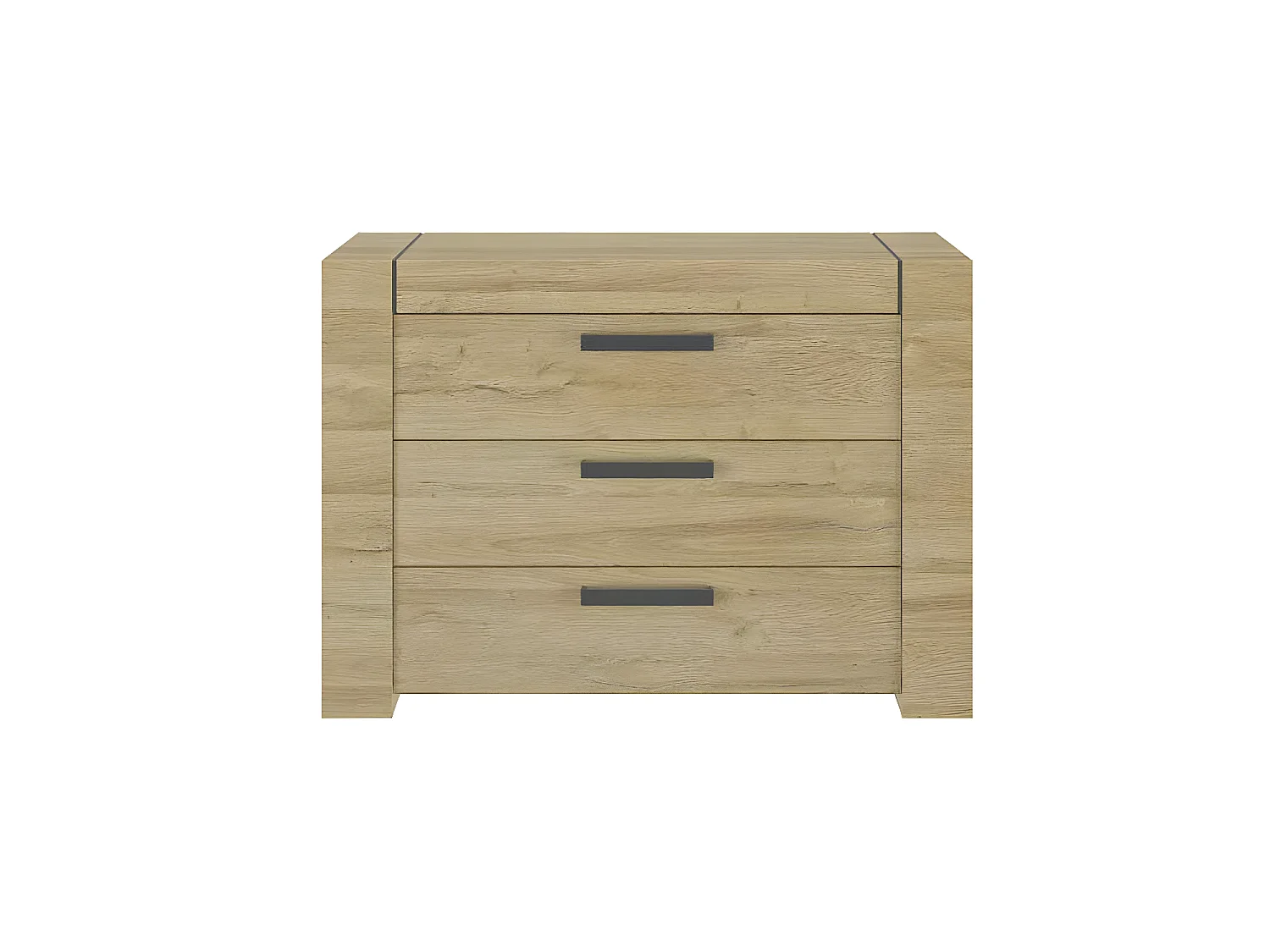 Commode 3 tiroirs Chêne blond - MARCELLINO