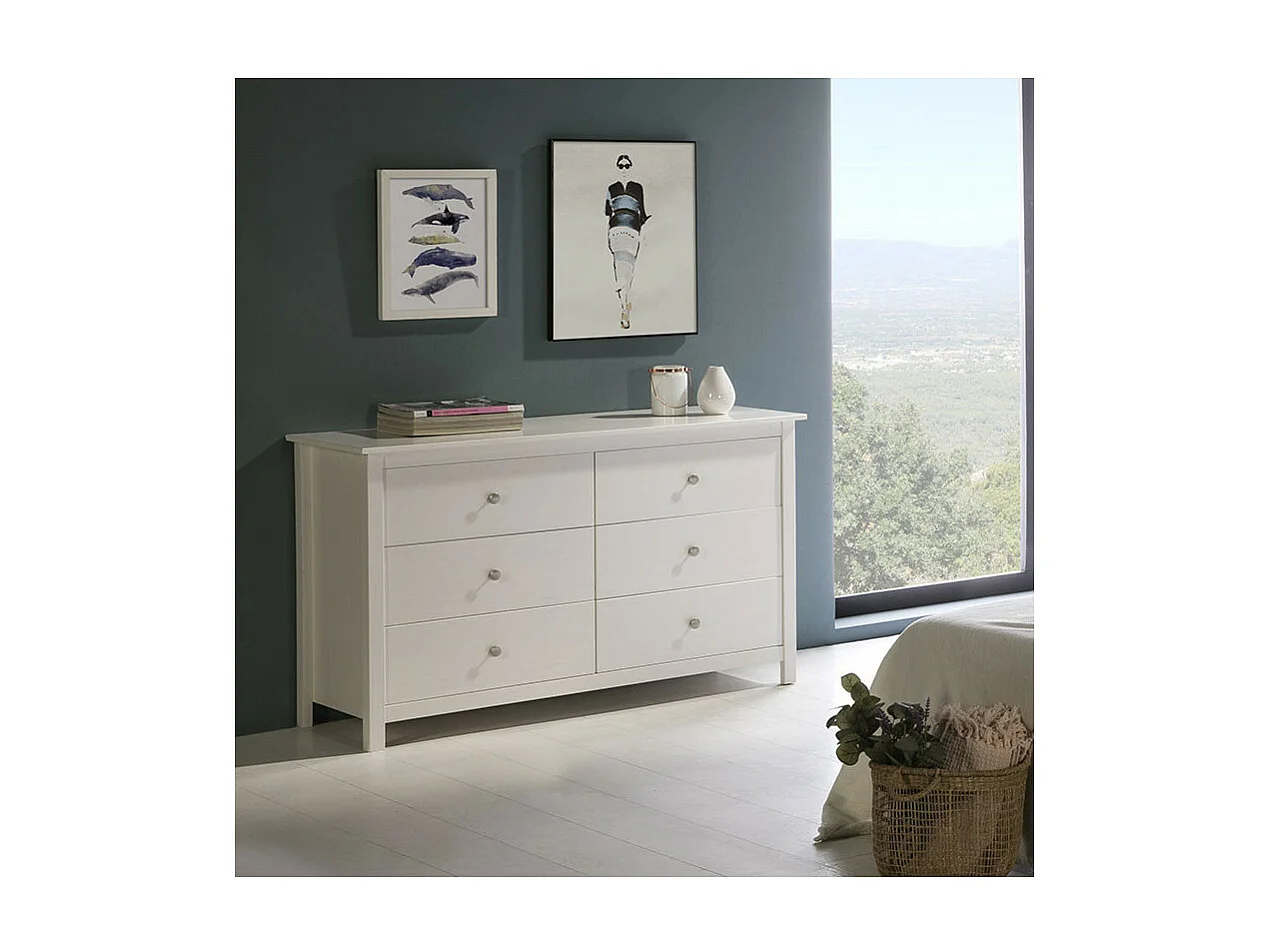 Commode 6 tiroirs Blanc - CHOUET