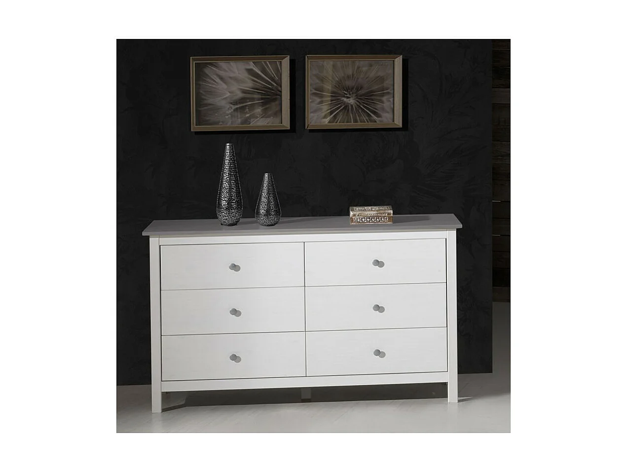 Commode 6 tiroirs Blanc - CHOUET