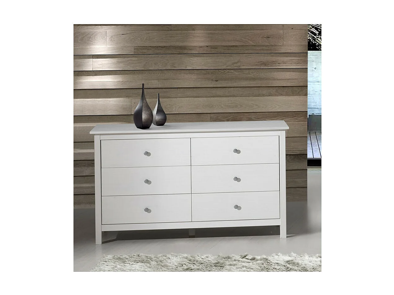 Commode 6 tiroirs Blanc - CHOUET
