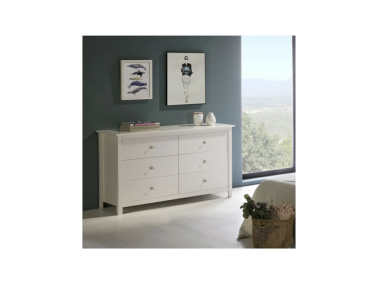 Commode 6 tiroirs Blanc - CHOUET