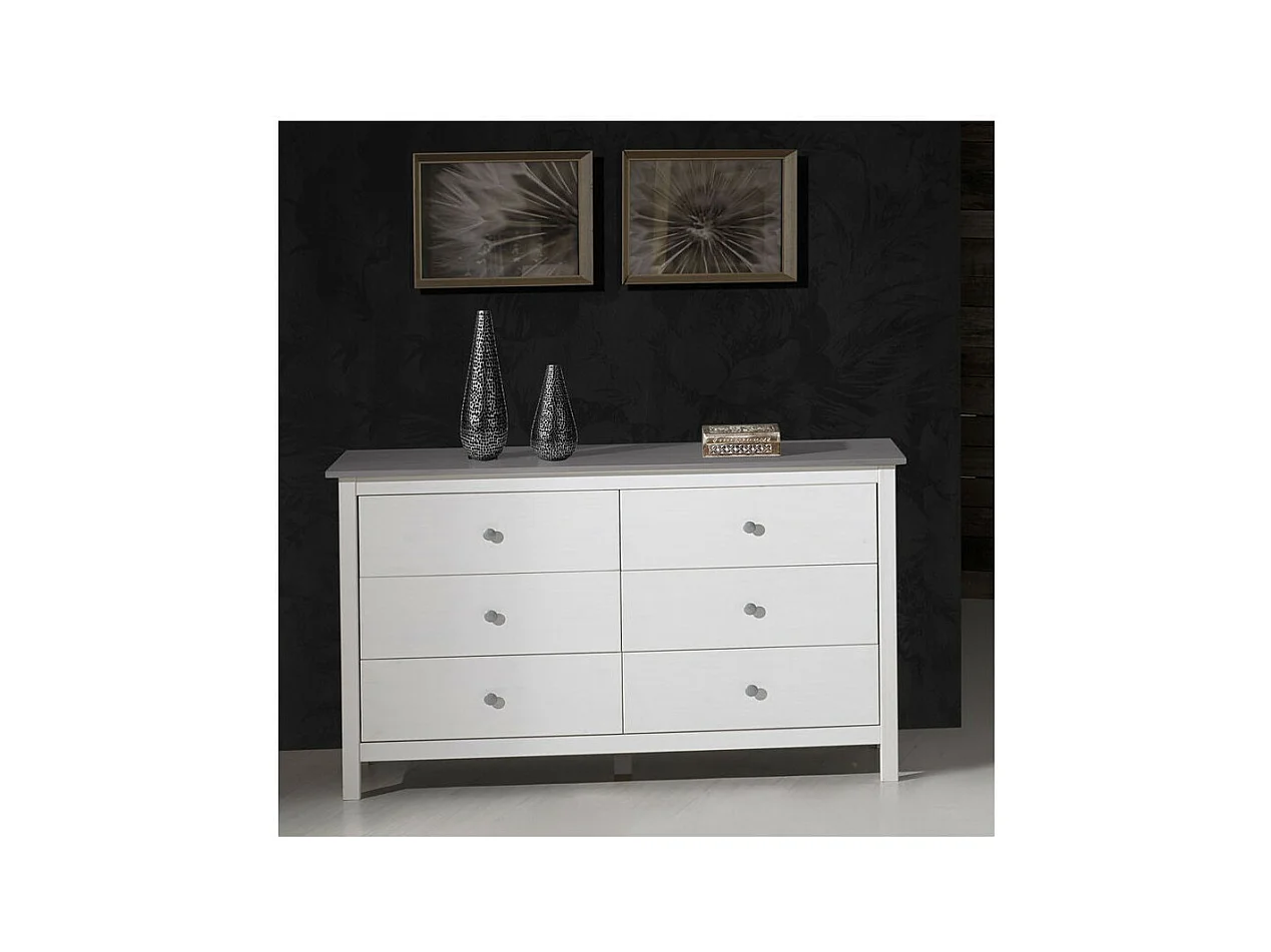 Commode 6 tiroirs Blanc - CHOUET