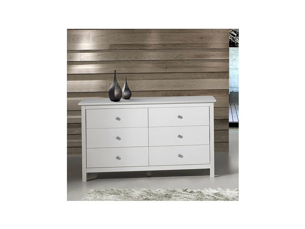 Commode 6 tiroirs Blanc - CHOUET
