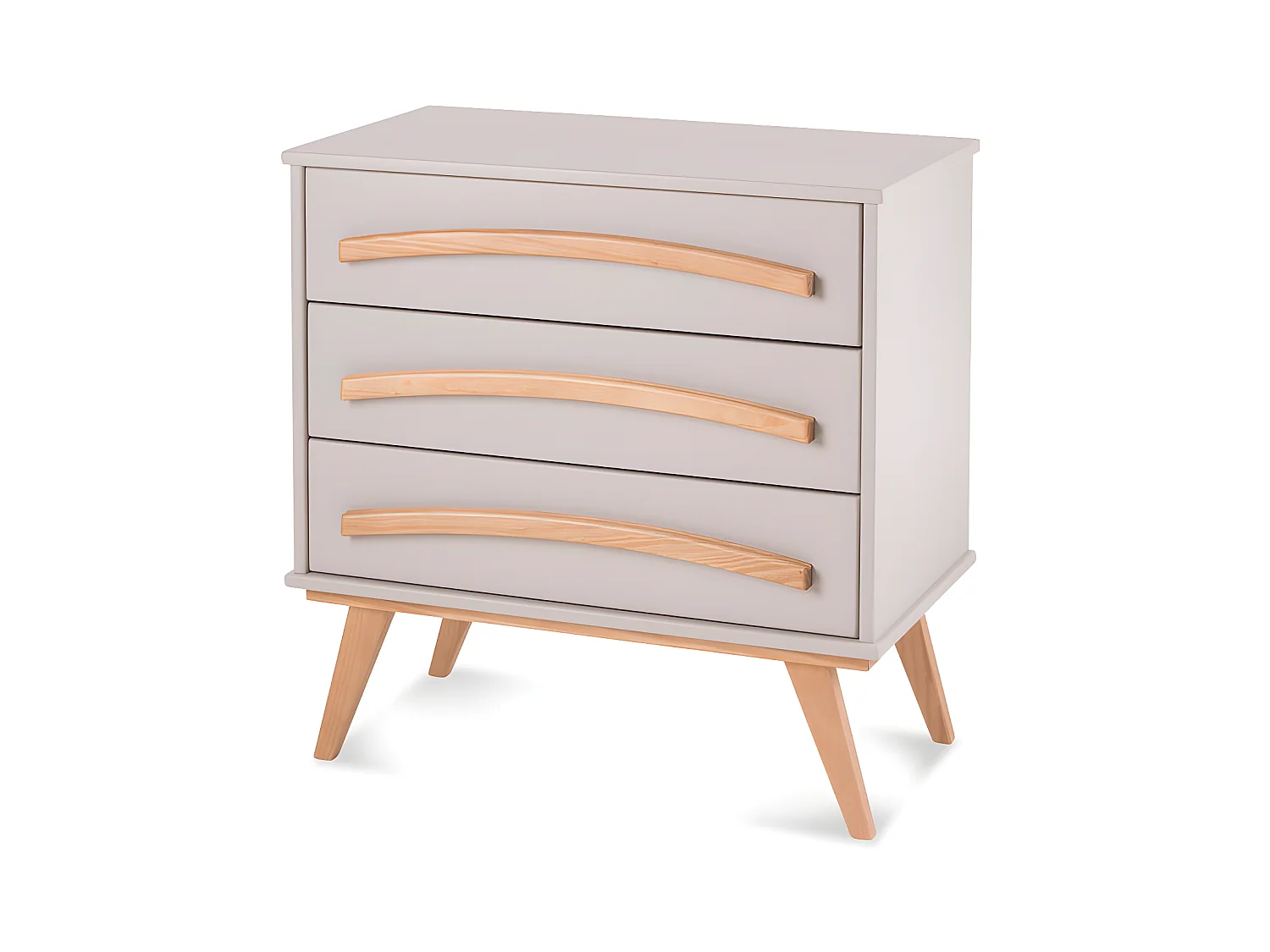 Commode 3 tiroirs Bois massif Lin - COSETTE