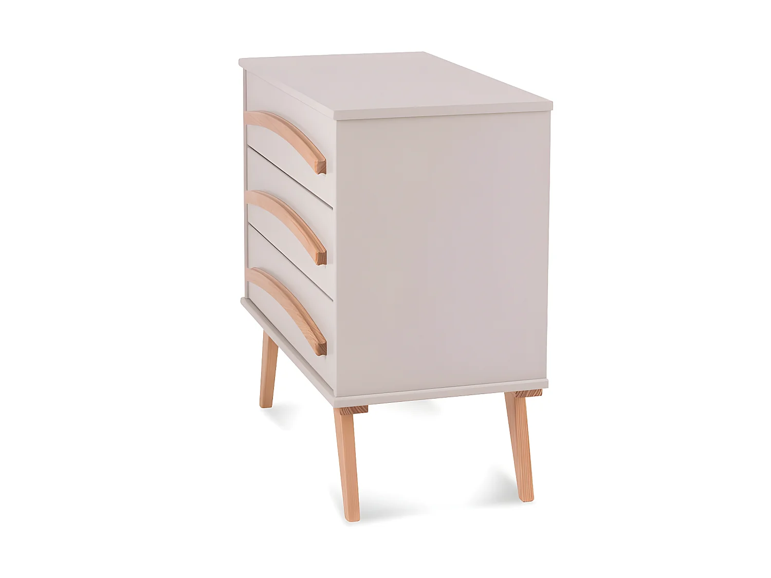 Commode 3 tiroirs Bois massif Lin - COSETTE