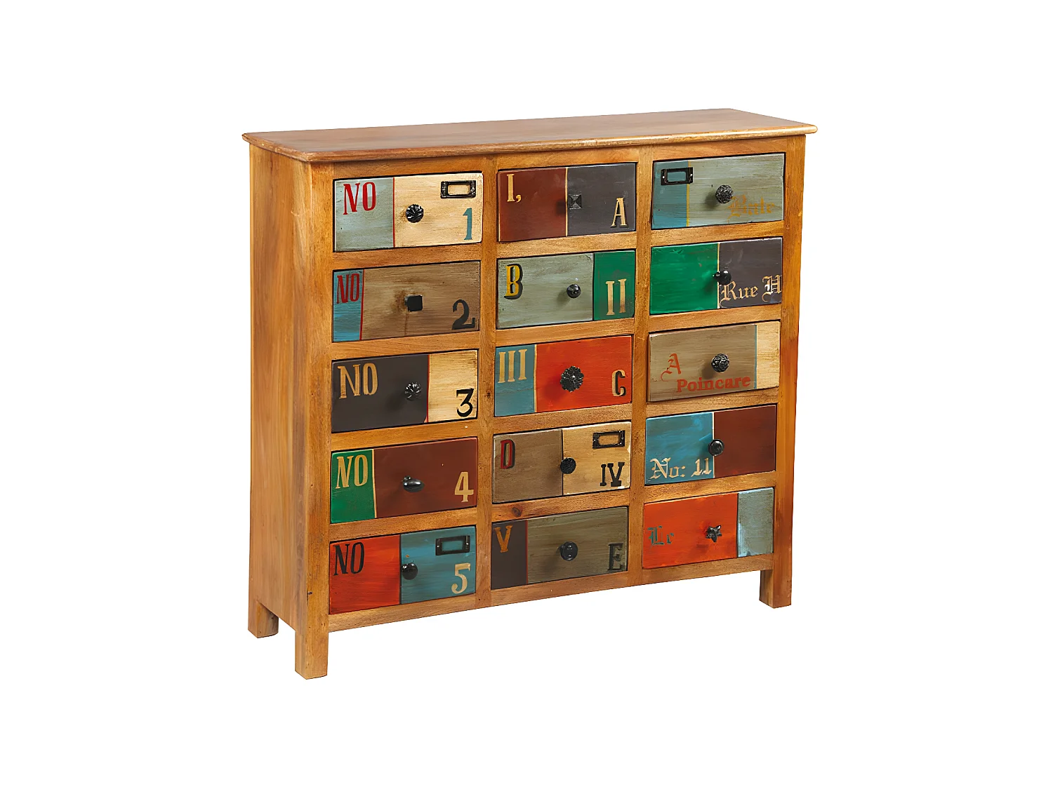 Commode 15 tiroirs en bois de Palissandre - DENVER