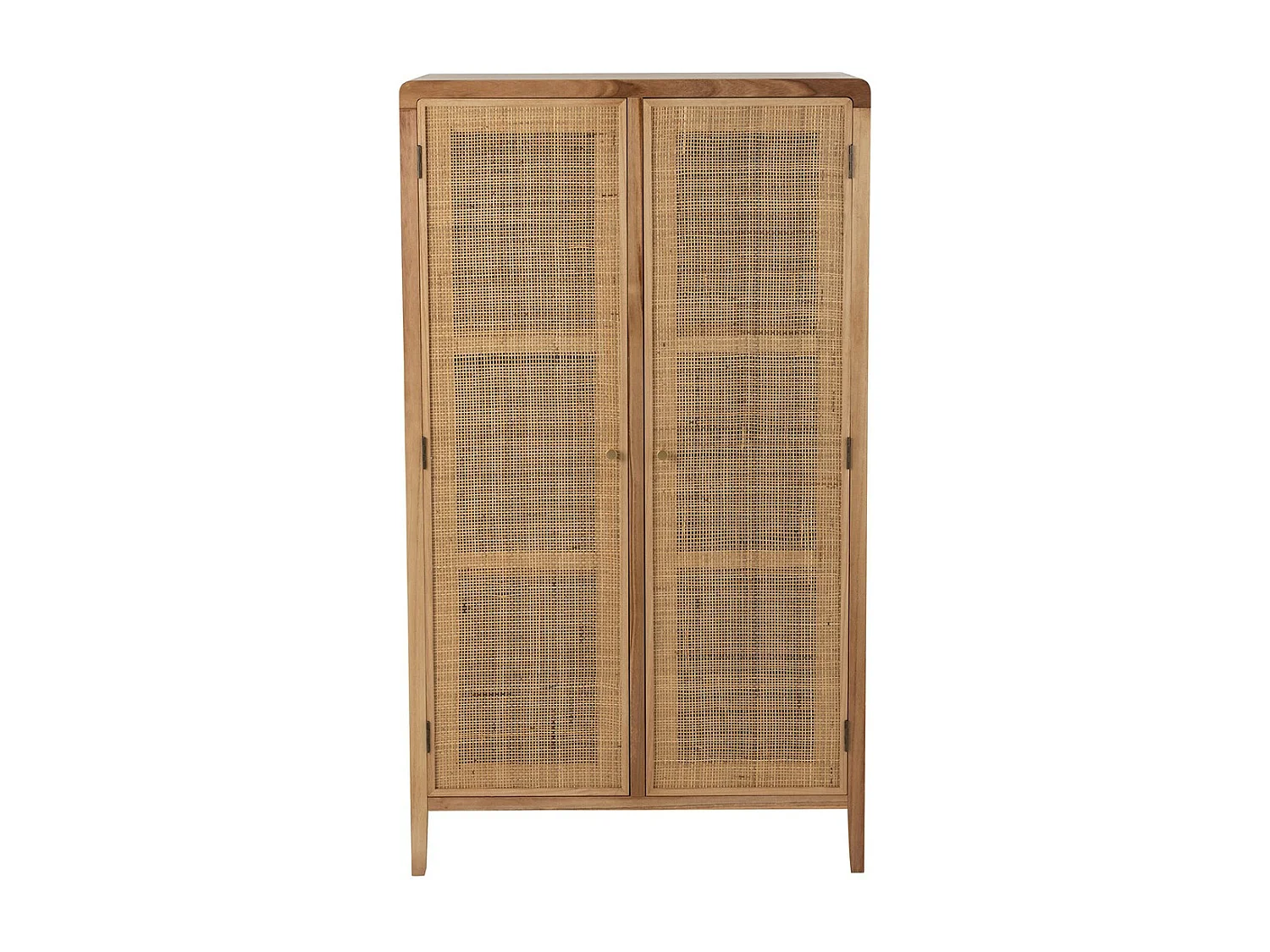 Armoire 2 portes en bois et rotin naturel - L80 cm