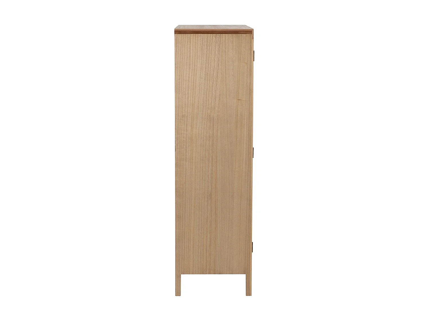 Armoire 2 portes en bois et rotin naturel - L80 cm