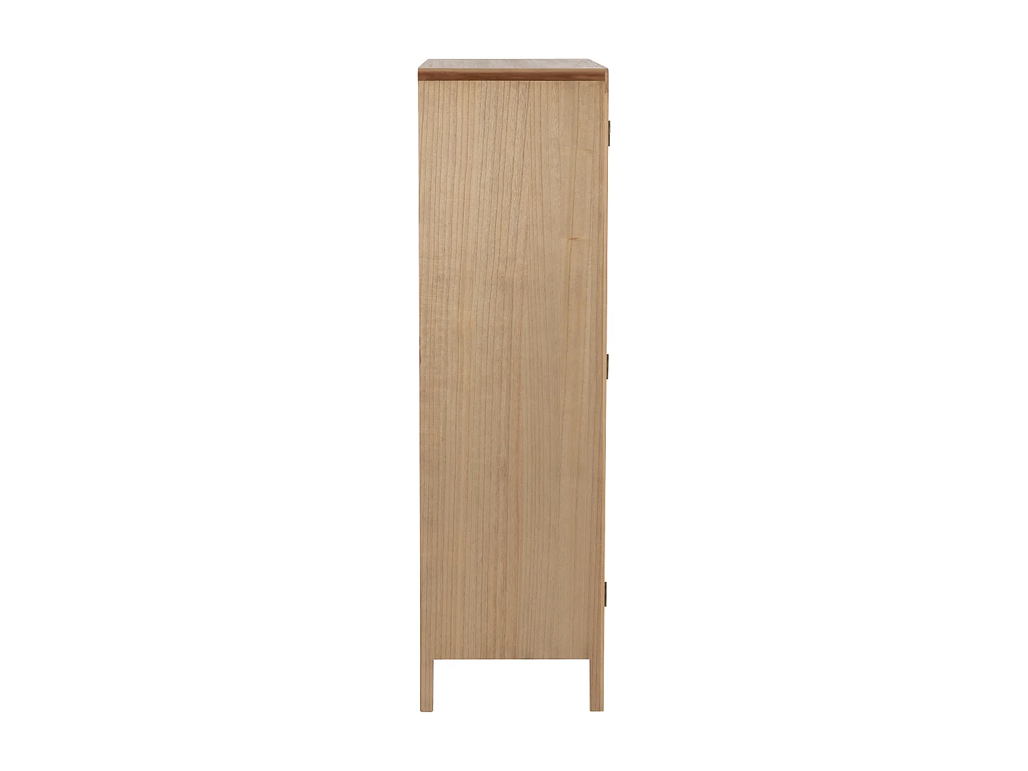Armoire 2 portes en bois et rotin naturel - L80 cm
