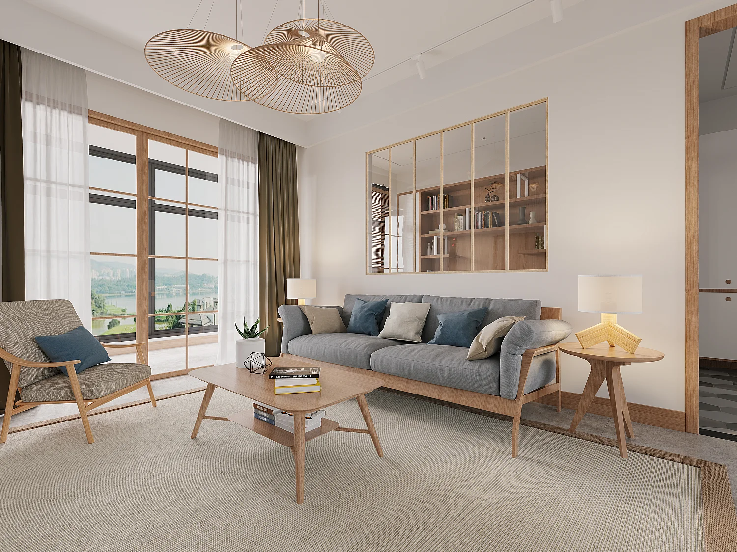 Verrière atelier en aluminium thermolaqué - 180x130 cm - Naturel clair - BAYVIEW