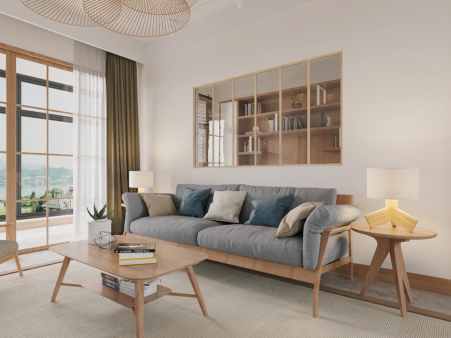 Verrière atelier en aluminium thermolaqué - 180x105 cm - Naturel clair - BAYVIEW