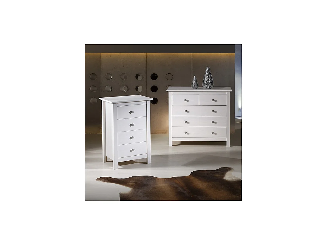 Chiffonnier 4 tiroirs Blanc - CHOUET