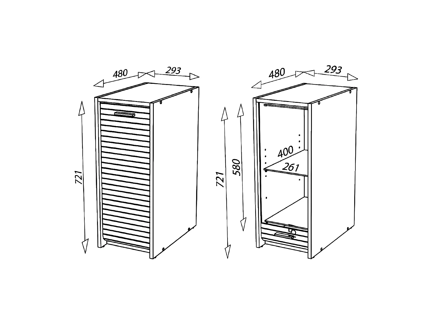 Bureau aménagé à rideaux Blanc - FENDY n°14