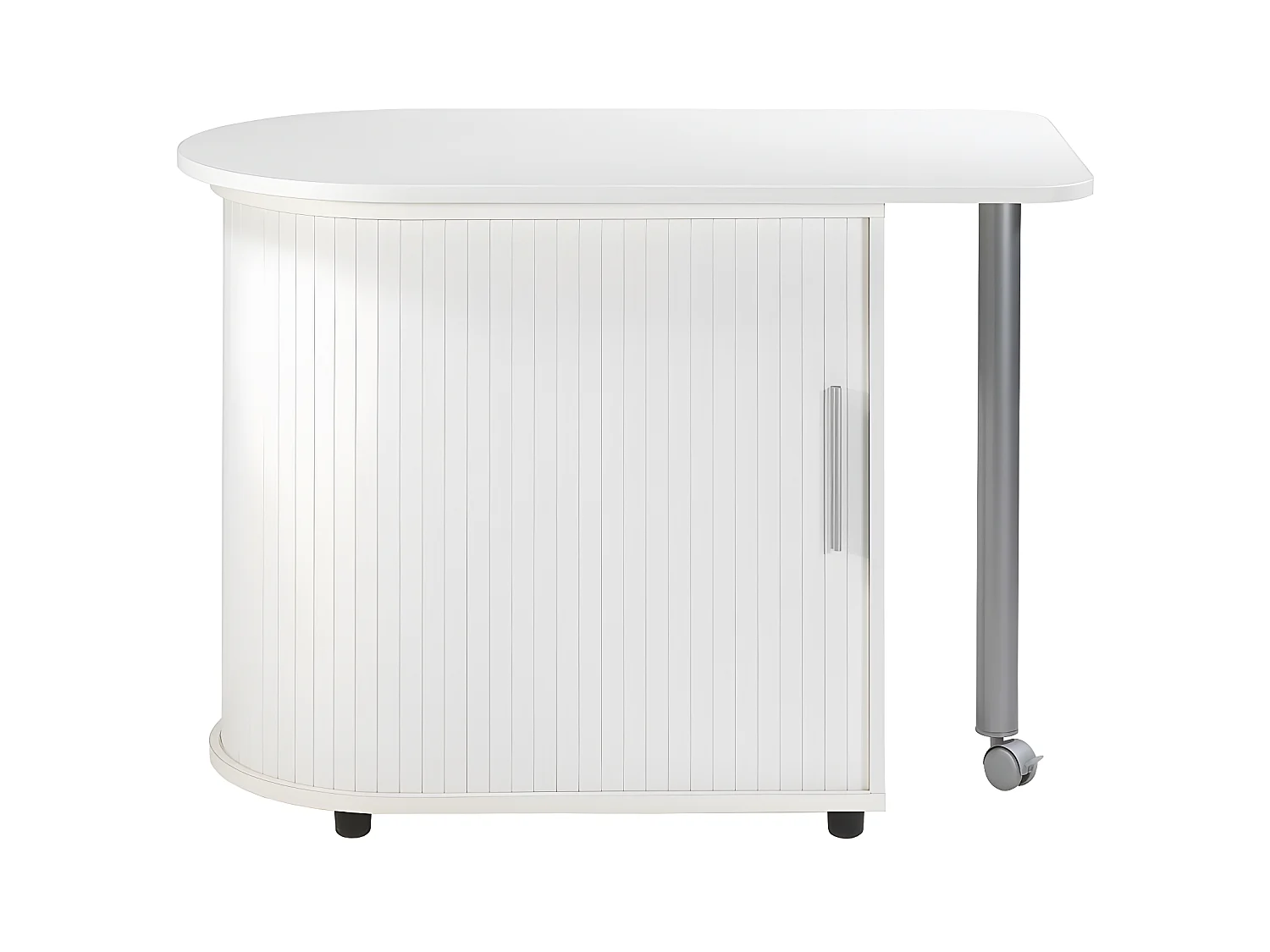 Bureau plateau pivotant et rangement à rideau - SLIDE n°11