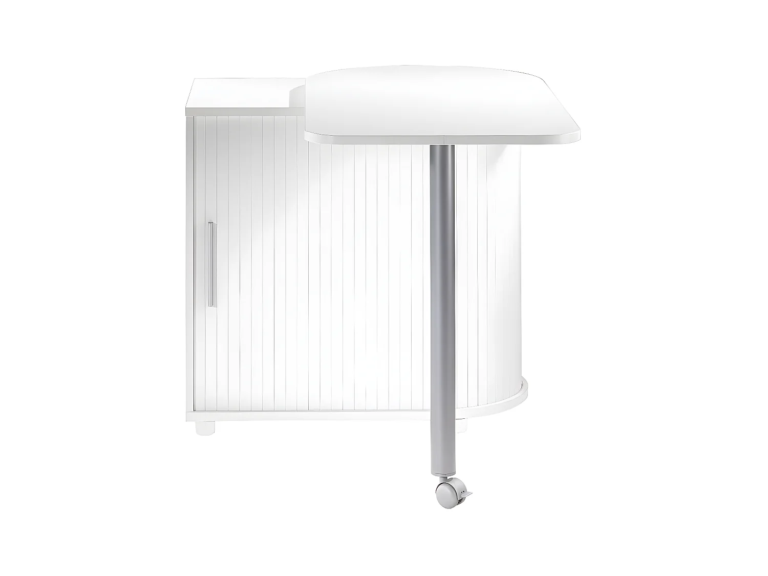 Bureau plateau pivotant et rangement à rideau - SLIDE n°11