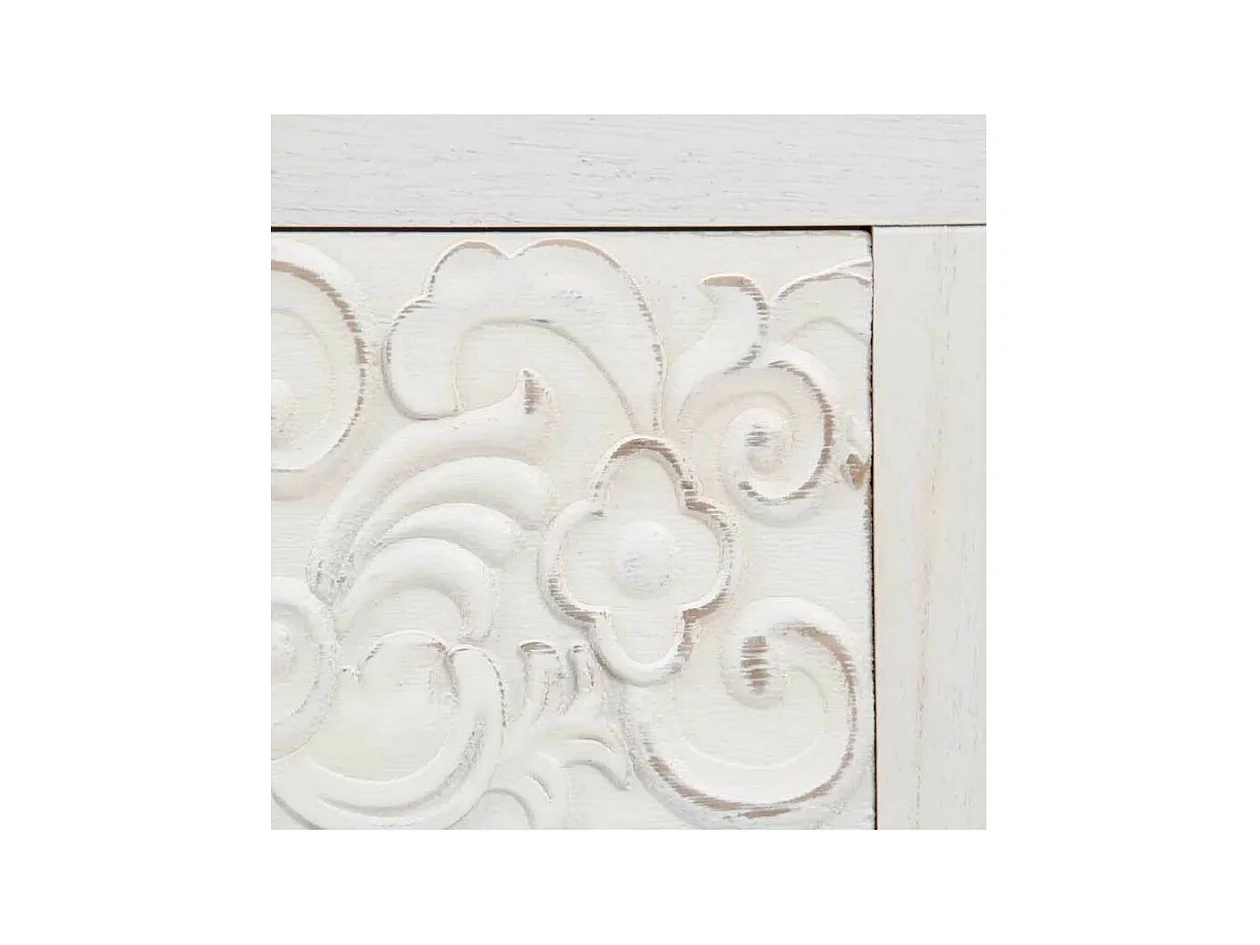 Bureau 3 tiroirs Bois clair/Blanc - LINO