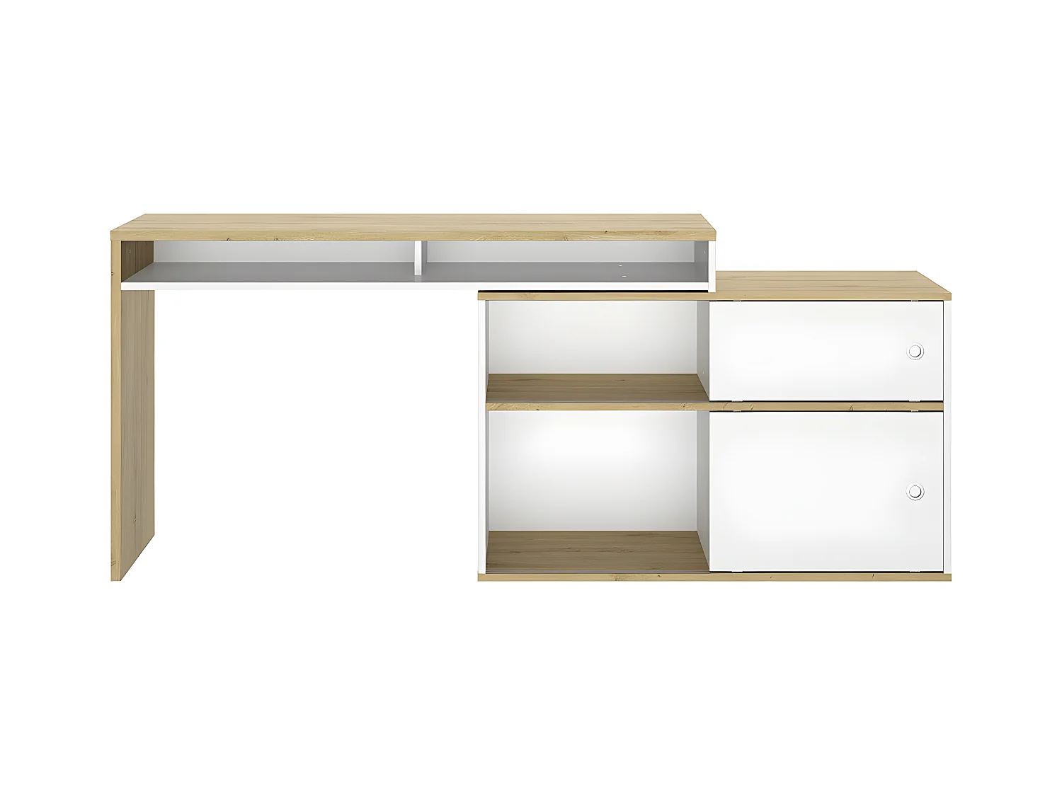 Modulair bureau Modula - L203/130 x H76/62 x P45 cm