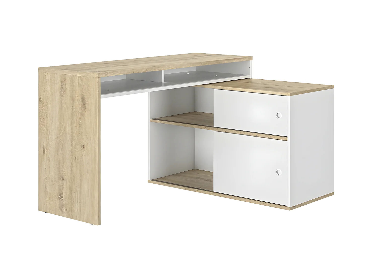 Modulair bureau Modula - L203/130 x H76/62 x P45 cm