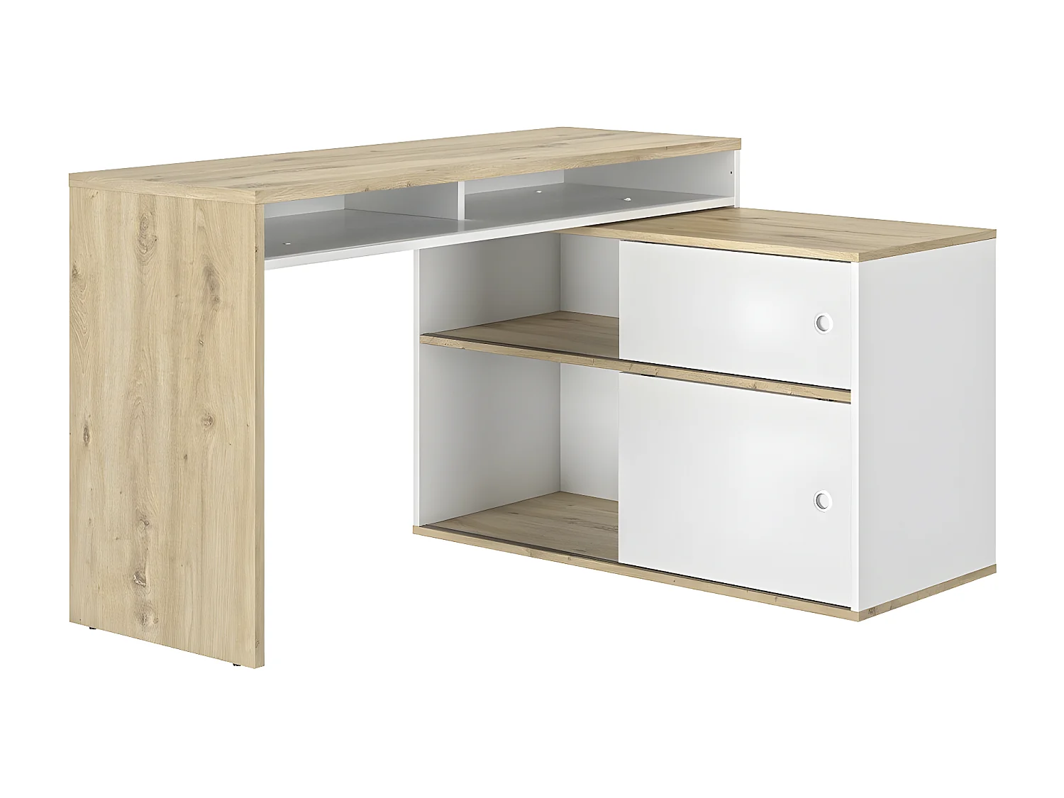 Bureau modulable Modula - L203/130 x H76/62 x P45 cm