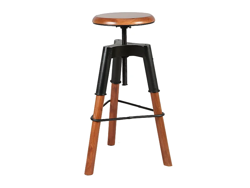 Tabouret bois et acier - TETRA