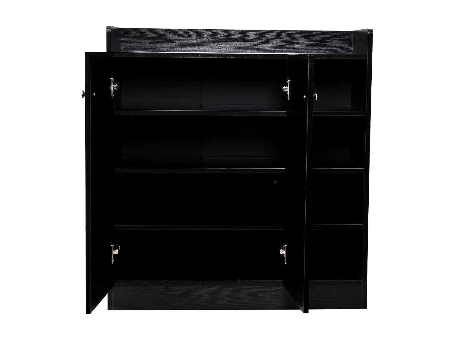 Armoire / etagere / meuble a chaussures très pratique en panneaux de particules noir