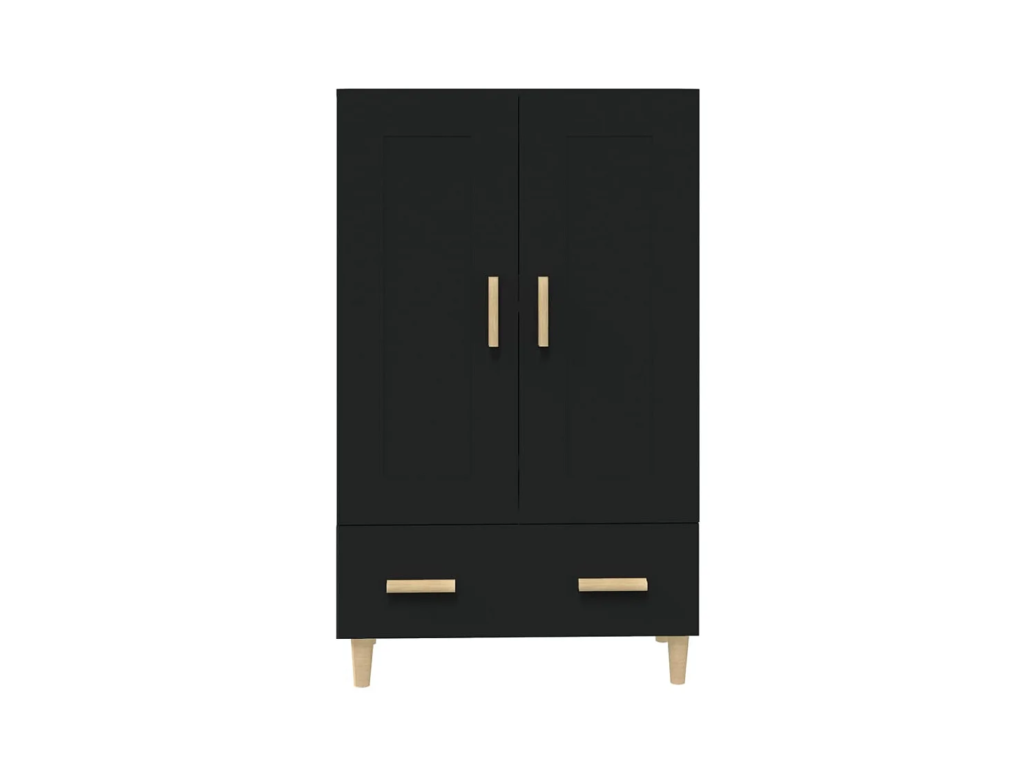 Buffet aparador cômoda armário unidade de armazenamento organizador cozinha sala sala alta 70 x 31 x 115 cm madeira trabalhada preta 02_0035121