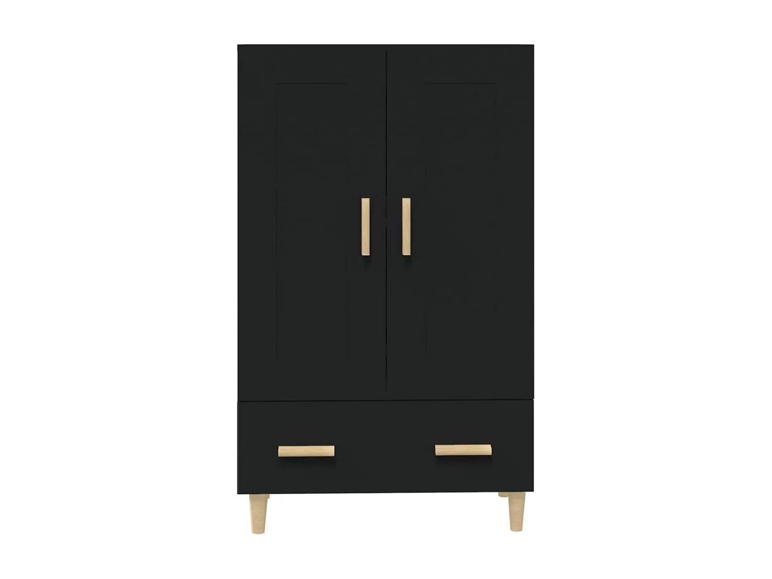 Buffet aparador cômoda armário unidade de armazenamento organizador cozinha sala sala alta 70 x 31 x 115 cm madeira trabalhada preta 02_0035121