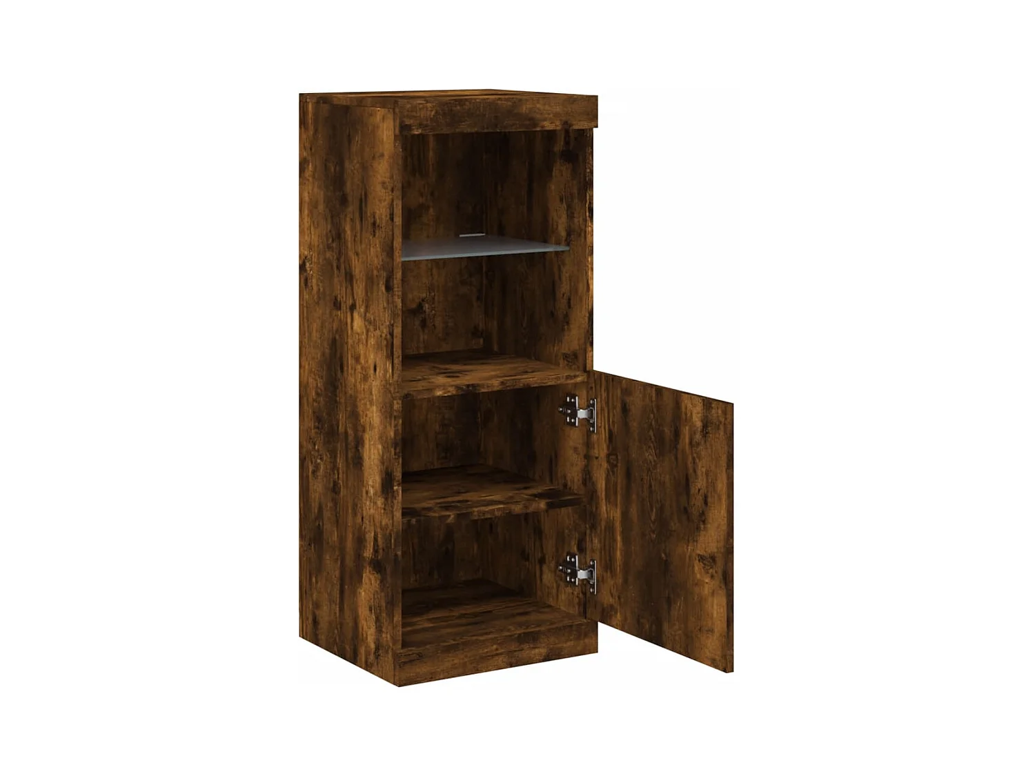 Aparador cômoda armário armário organizador cozinha sala sala com luzes LED 41 x 37 x 100 cm marrom 02_0029884